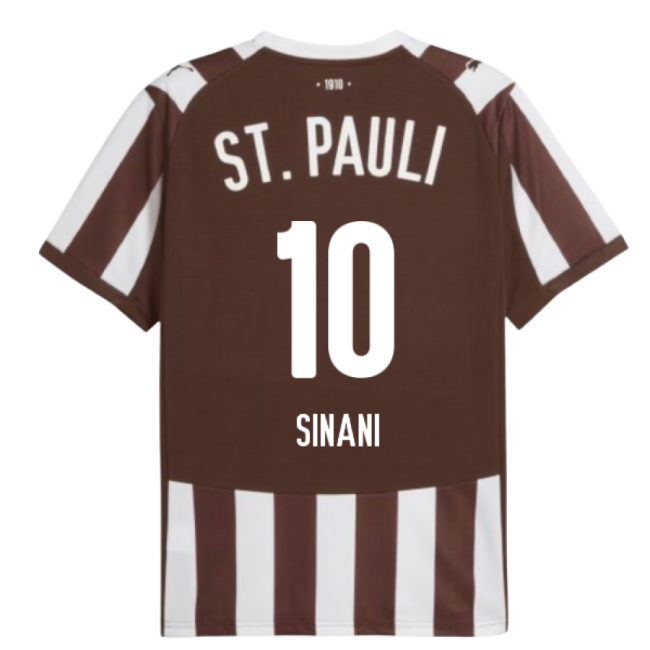 2025-2026 St Pauli Home Shirt (Sinani 10)-Vantage Point Soccer
