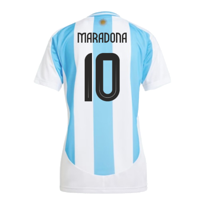 2024-2025 Argentina Home Shirt (Ladies) (MARADONA 10)-Vantage Point Soccer