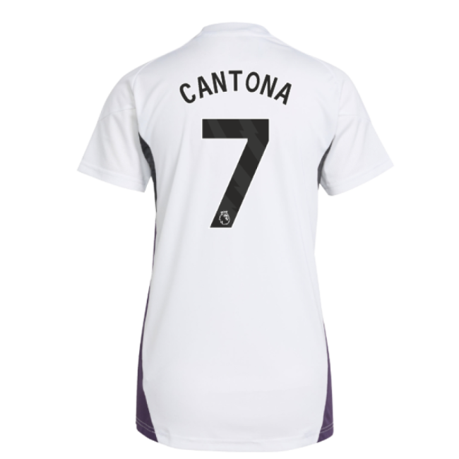 2025-2026 Man Utd Training Jersey (White) - Womens (Cantona 7)-Vantage Point Soccer