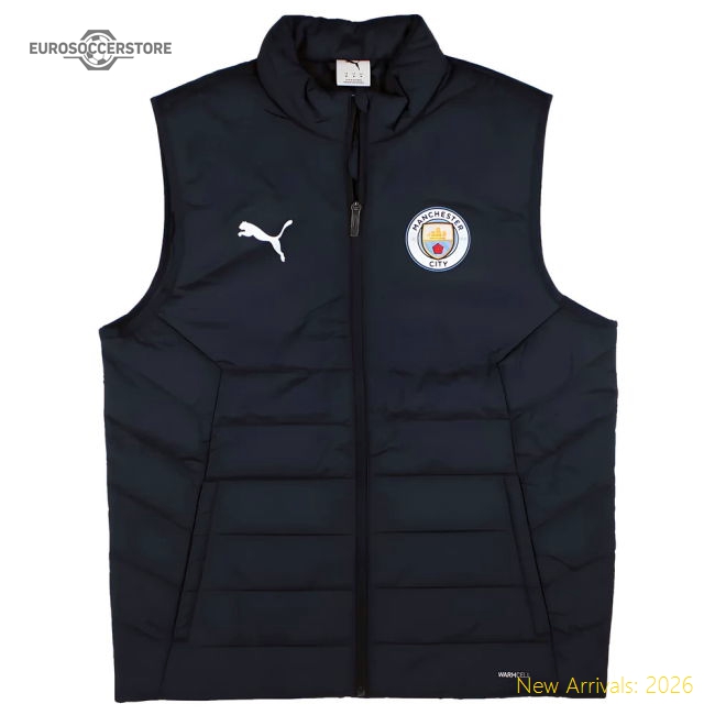 2025-2026 Man City Training Gilet (Deep Navy)-Vantage Point Soccer