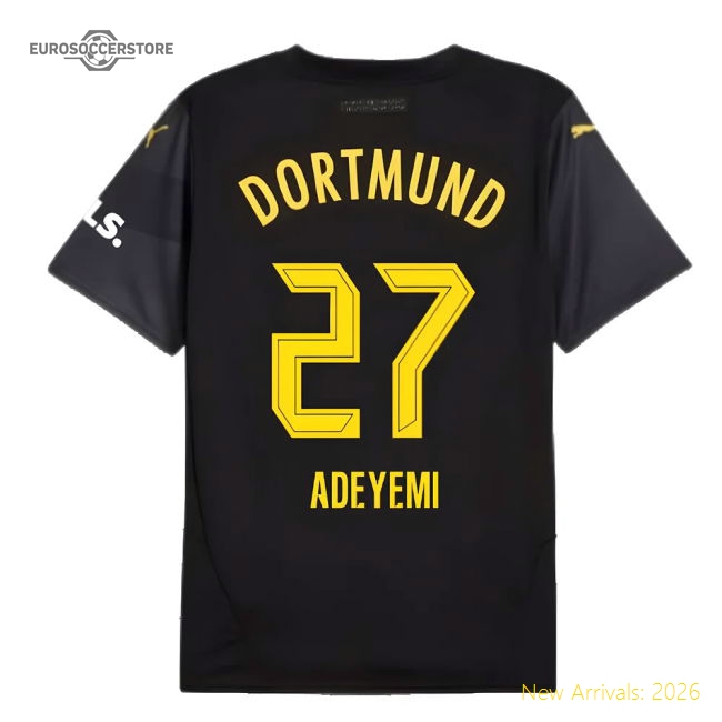 2024-2025 Borussia Dortmund Away Shirt (Kids) (Adeyemi 27)-Vantage Point Soccer