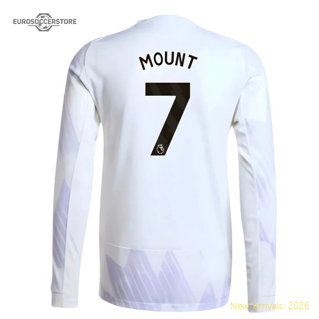 2025-2026 Man Utd Authentic Long Sleeve Away Shirt (Mount 7)-Vantage Point Soccer