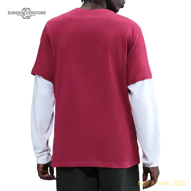 2025-2026 Barcelona Crest Tee (Shield Red)-Vantage Point Soccer