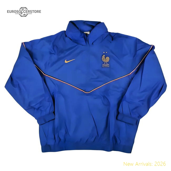 2024-2025 France Windrunner Anorak Jacket (Blue)-Vantage Point Soccer