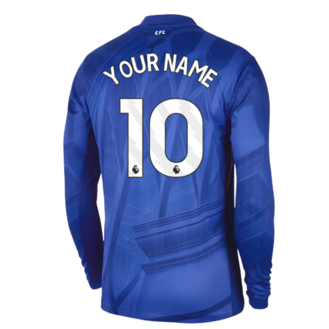 2025-2026 Chelsea Home Long Sleeve Shirt (Your Name)-Vantage Point Soccer
