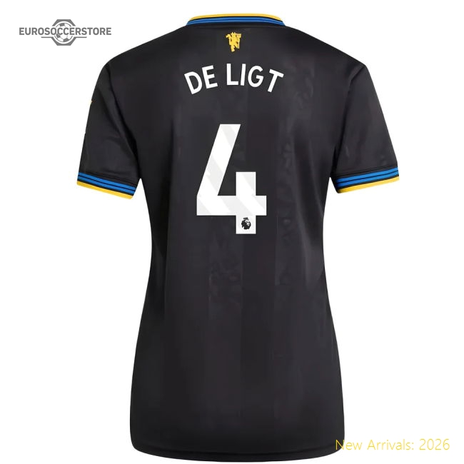 2025-2026 Man Utd Authentic Third Shirt (Womens) (De Ligt 4)-Vantage Point Soccer