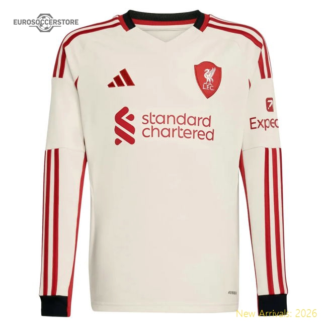 2025-2026 Liverpool Away Long Sleeve Shirt (Kids) (Your Name)-Vantage Point Soccer