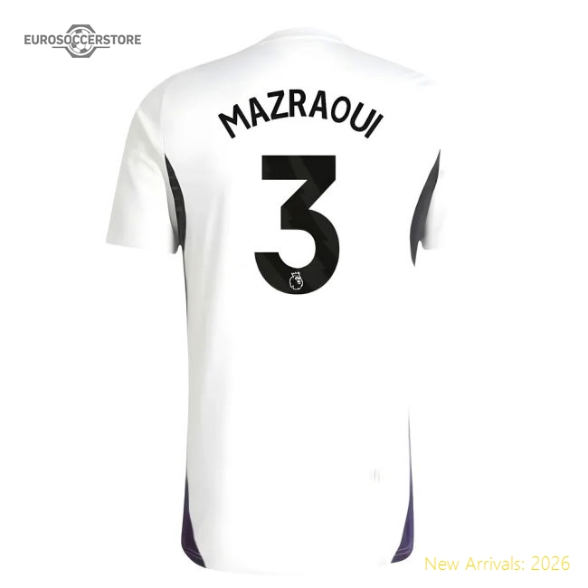 2025-2026 Man Utd Training Jersey (White) (Mazraoui 3)-Vantage Point Soccer