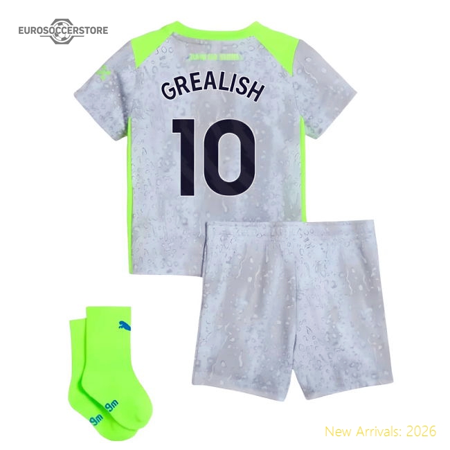 2025-2026 Man City Third Baby Kit (Grealish 10)-Vantage Point Soccer
