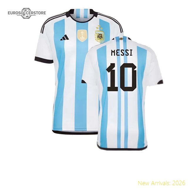 Argentina 2022 World Cup Winners Home Shirt (MESSI 10)-Vantage Point Soccer