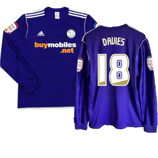 Derby County 2011-12 Away Long Sleeve Shirt (M) (Excellent) (Davies 18)-Vantage Point Soccer