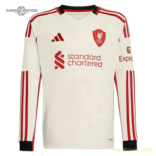 2025-2026 Liverpool Away Long Sleeve Shirt (Kids)-Vantage Point Soccer