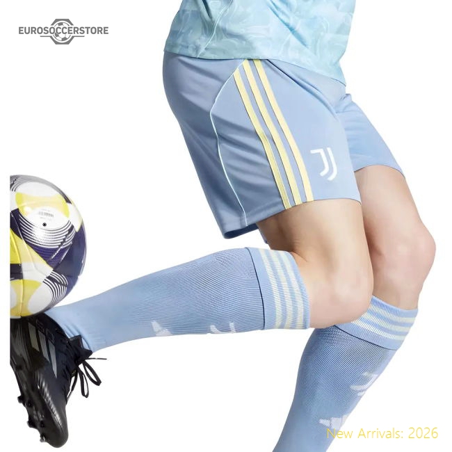 2025-2026 Juventus Away Shorts (Ash Blue)-Vantage Point Soccer