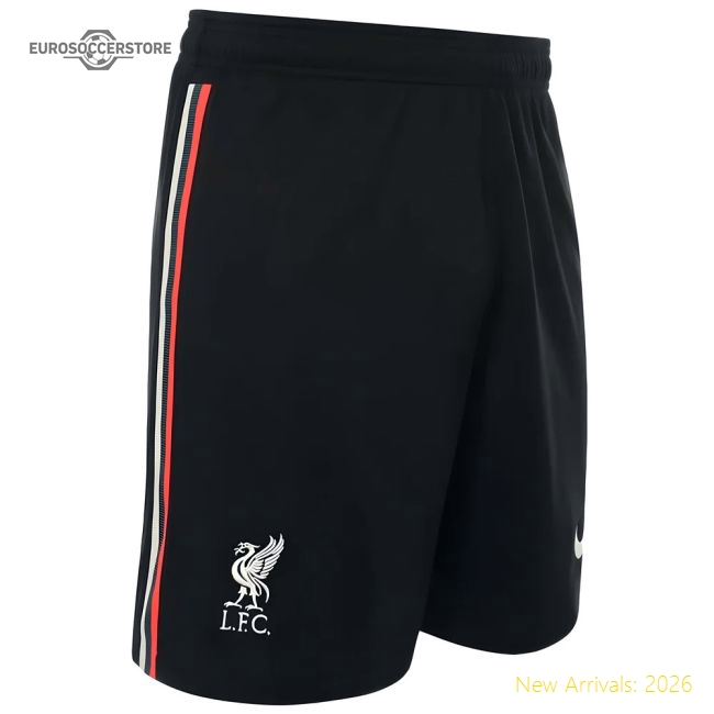 Liverpool 2021-2022 Away Shorts (Black) - Kids-Vantage Point Soccer