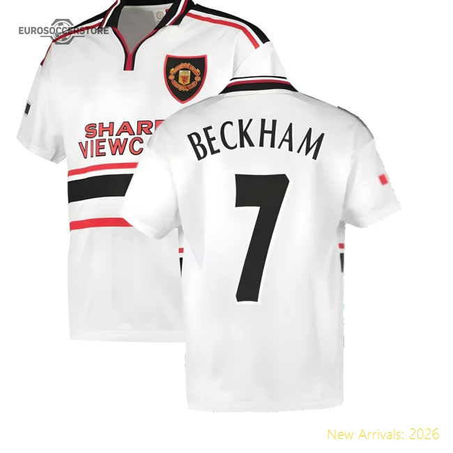 1999 Manchester United Away Football Shirt (BECKHAM 7)-Vantage Point Soccer