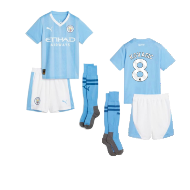 2023-2024 Man City Home Mini Kit (Kovacic 8)-Vantage Point Soccer