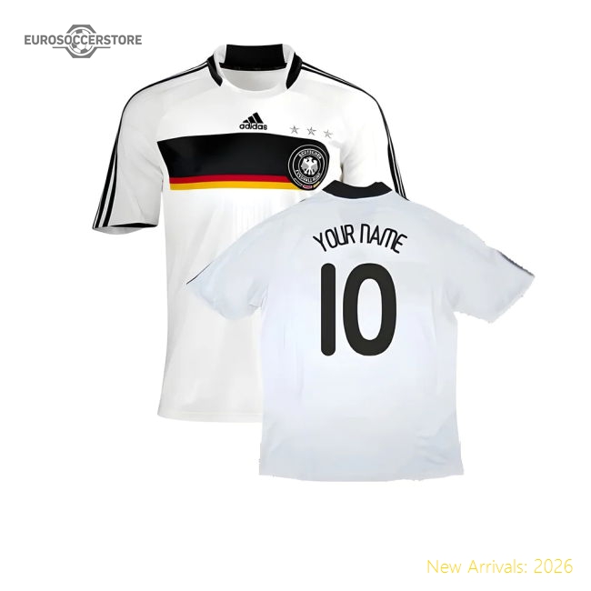 Germany 2008-09 Home Shirt ((Good) XL) (Your Name)-Vantage Point Soccer