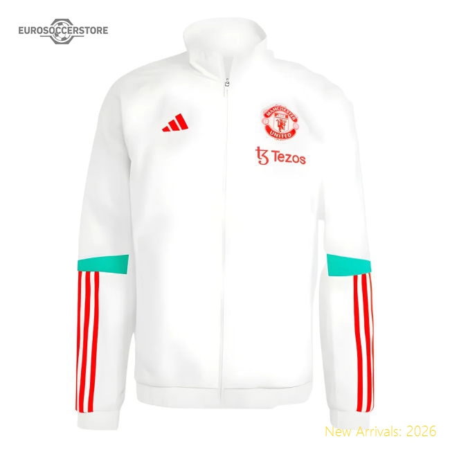 2023-2024 Man Utd Presentation Jacket (White)-Vantage Point Soccer