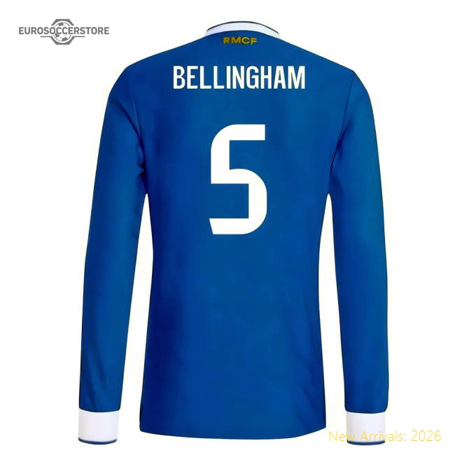 2025-2026 Real Madrid Authentic Long Sleeve Third Shirt (Bellingham 5)-Vantage Point Soccer