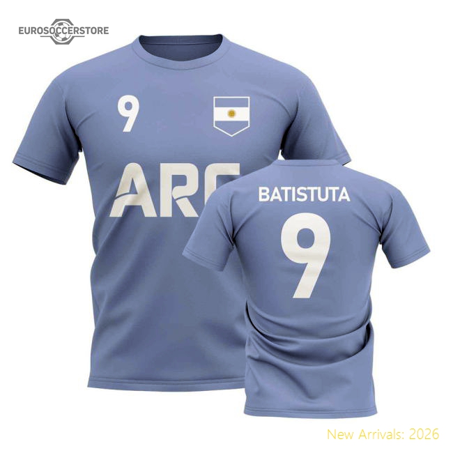 Gabriel Batistuta Country Code Hero T-Shirt (Sky)-Vantage Point Soccer
