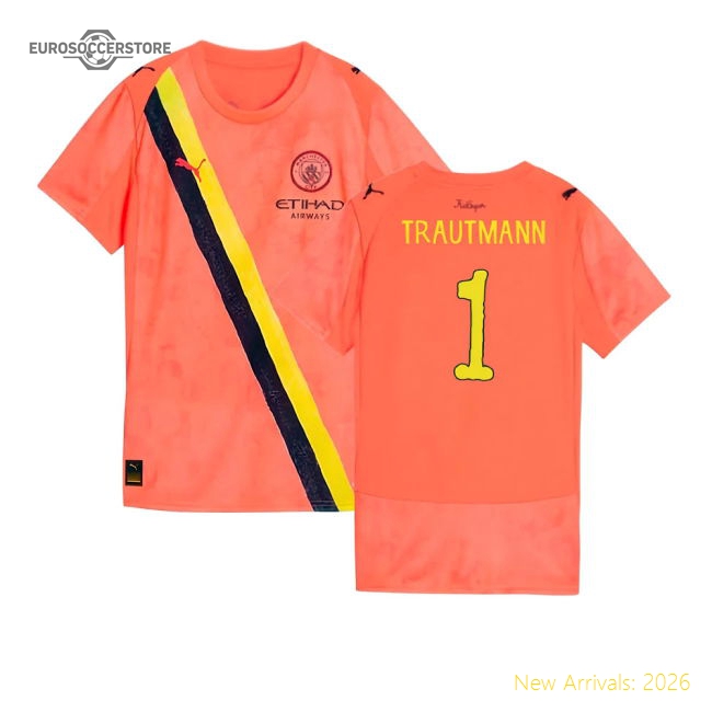 2025-2026 Manchester City CWC Goalkeeper Shirt (Neon Sun) - Womens (Trautmann 1)-Vantage Point Soccer