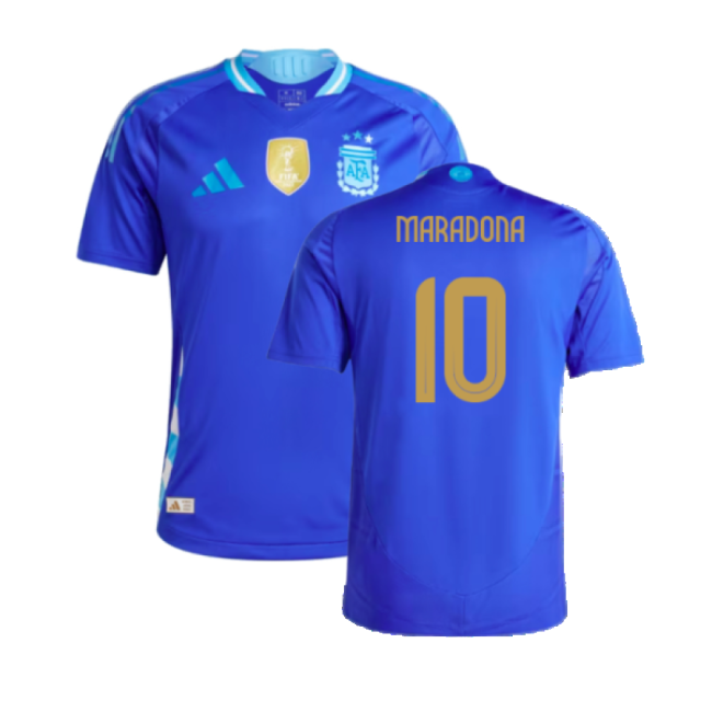 2024-2025 Argentina Authentic Away Shirt (MARADONA 10)-Vantage Point Soccer