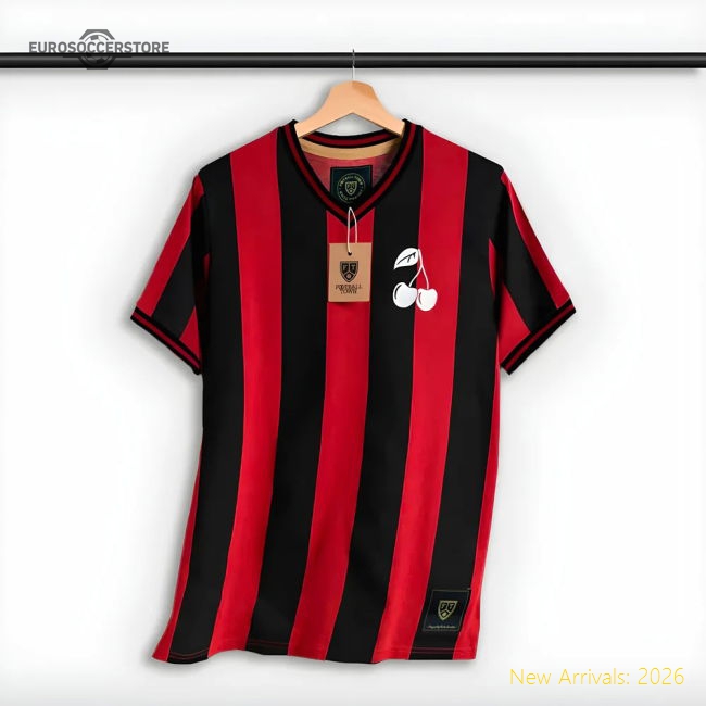 Bournemouth The Cherry Home Retro Football Shirt-Vantage Point Soccer