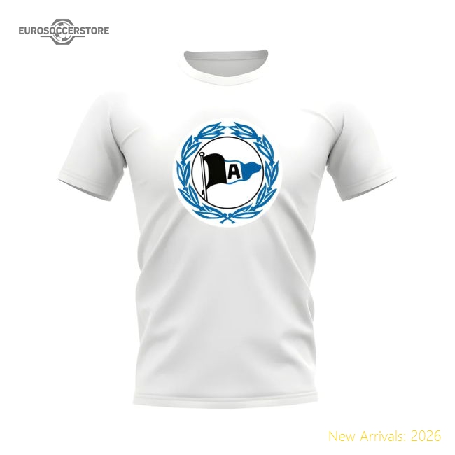 Arminia Bielefeld Badge T-Shirt (White)-Vantage Point Soccer