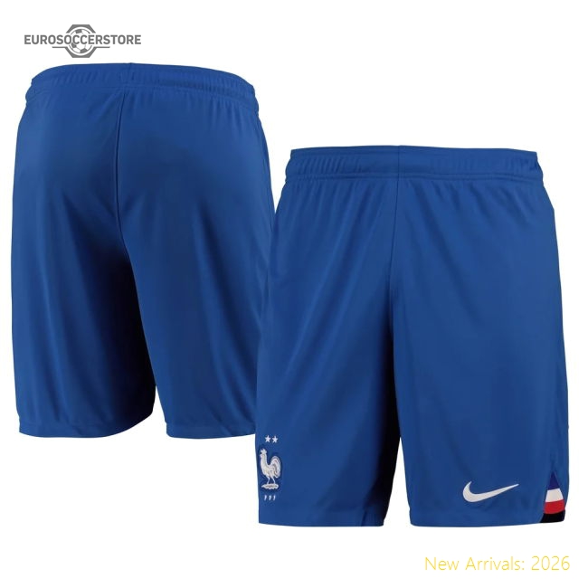 2022-2023 France Away Shorts (Blue)-Vantage Point Soccer