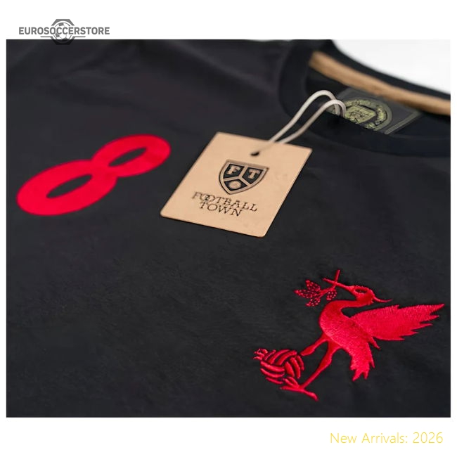 Liverpool Steven Gerrard The Bird Black 8 Shirt-Vantage Point Soccer