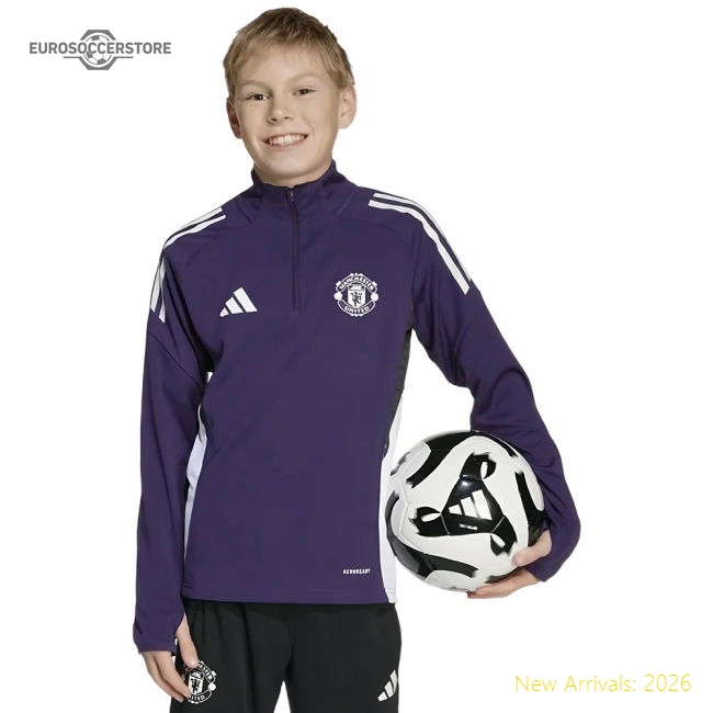 2025-2026 Man Utd Training Top (Aurora Plum) - Kids-Vantage Point Soccer