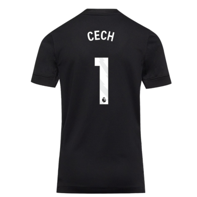 2025-2026 Chelsea Home Goalkeeper Shirt (Black) - Kids (Cech 1)-Vantage Point Soccer