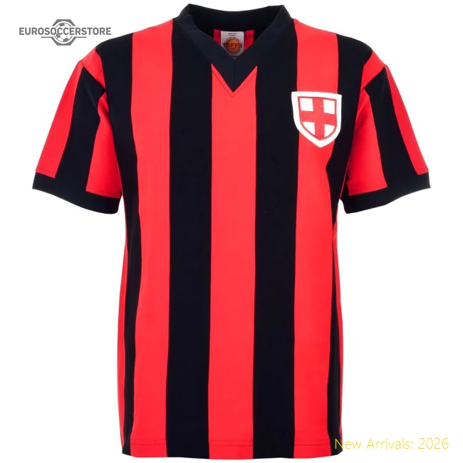 AC Milan 1930s-40s Retro Football Shirt-Vantage Point Soccer