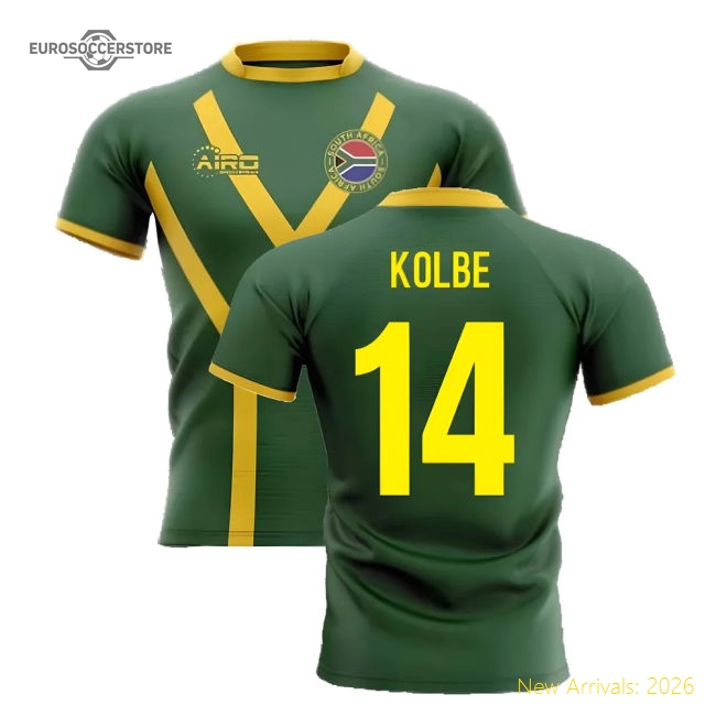 2025-2026 South Africa Springboks Flag Concept Rugby Shirt (Kolbe 14)-Vantage Point Soccer