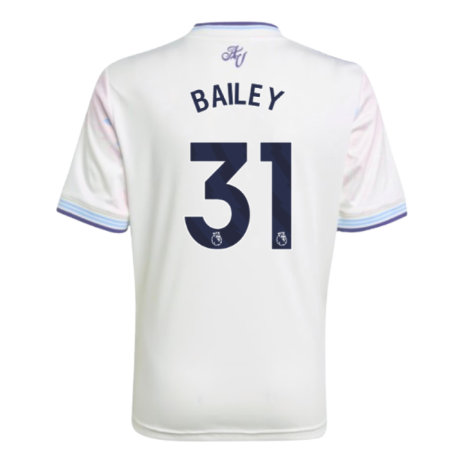 2025-2026 Aston Villa Third Shirt - Kids (Bailey 31)-Vantage Point Soccer