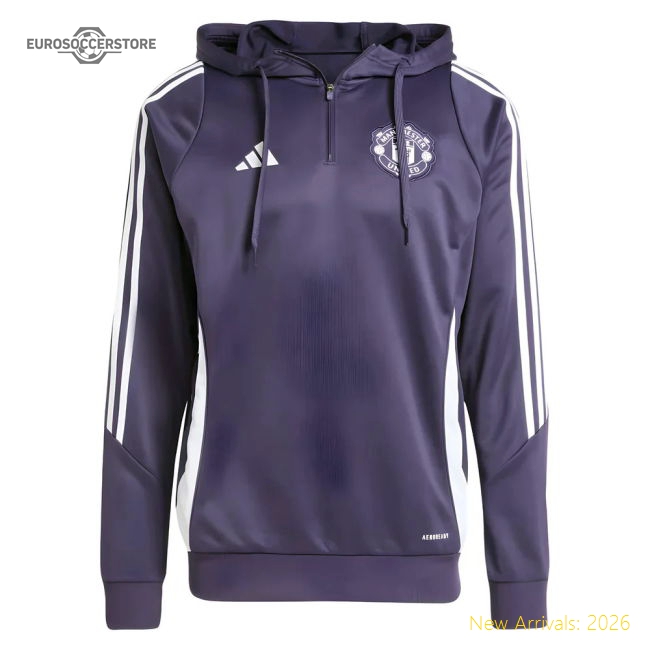 2025-2026 Man Utd Training Hoody (Aurora Plum)-Vantage Point Soccer