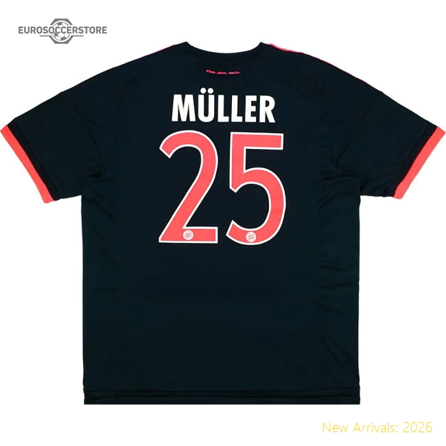 Bayern Munich 2015-16 Third Shirt (Muller #25) (Excellent)-Vantage Point Soccer