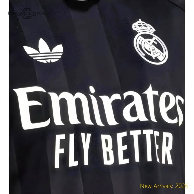 2025-2026 Real Madrid Third Goalkeeper Shirt (Black)-Vantage Point Soccer