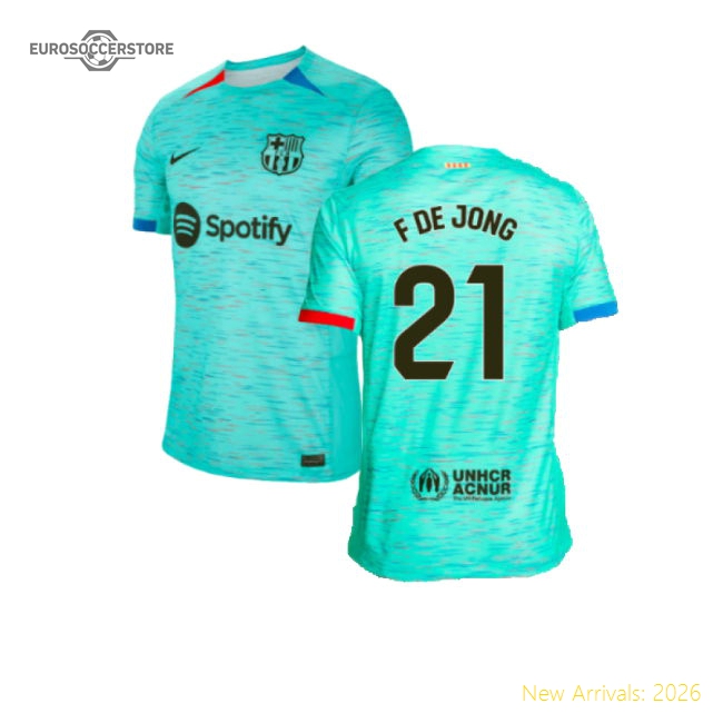 2023-2024 Barcelona Third Shirt (F De Jong 21)-Vantage Point Soccer
