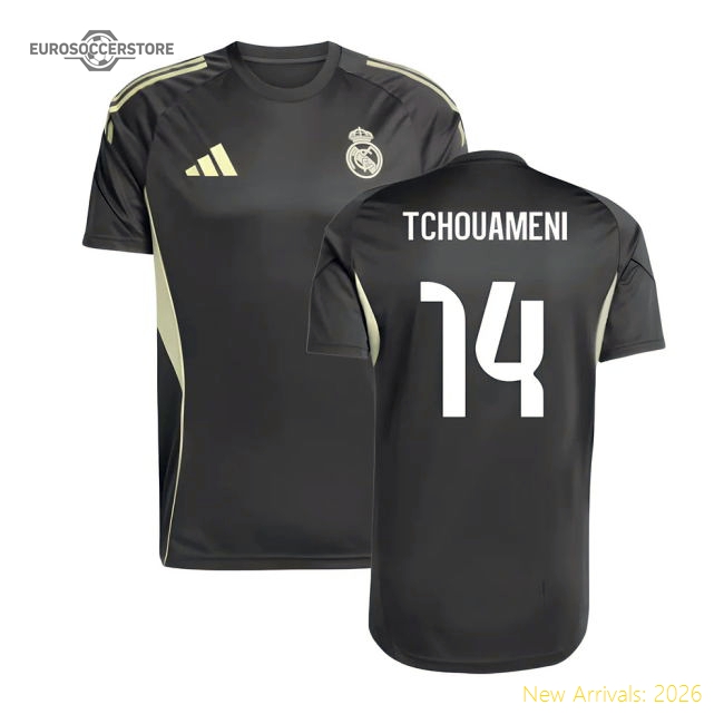 2025-2026 Real Madrid Training Jersey (Utility Grey) (Tchouameni 14)-Vantage Point Soccer