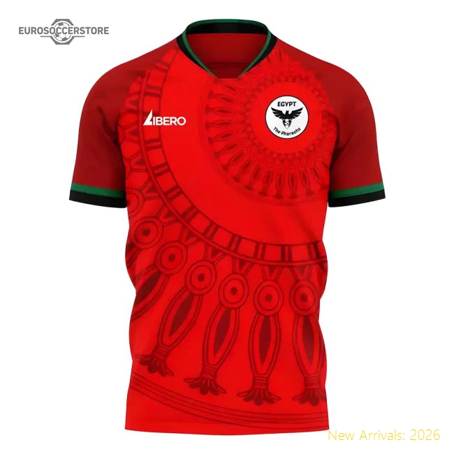 Egypt 2025-2026 Home Concept Football Kit (Libero) (M.SALAH 10)-Vantage Point Soccer