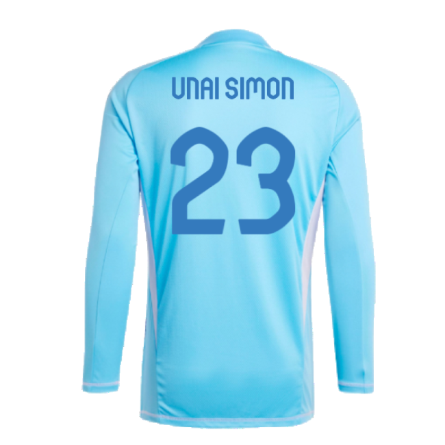 2024-2025 Spain Home LS Goalkeeper Shirt (Semi Blue) (Unai Simon 23)-Vantage Point Soccer