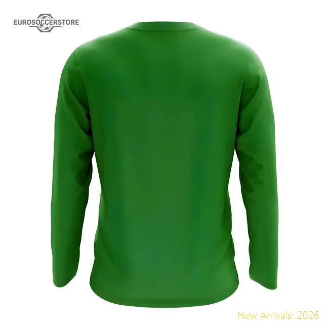 Brazil Core Football Country Long Sleeve T-Shirt (Green)-Vantage Point Soccer