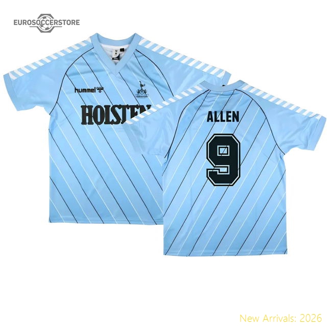 Tottenham 1985/87 Retro Hummel Away Shirt (Allen 9)-Vantage Point Soccer