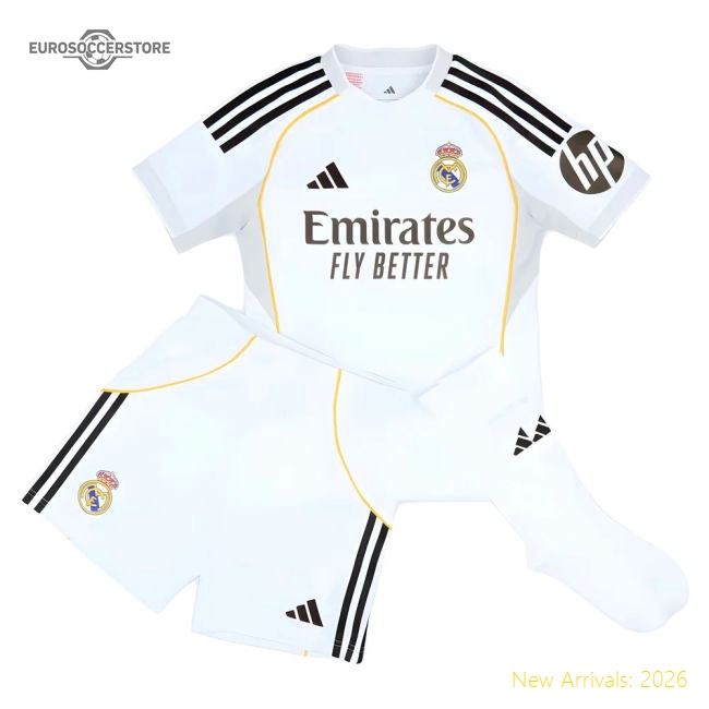 2025-2026 Real Madrid Home Youth Kit-Vantage Point Soccer