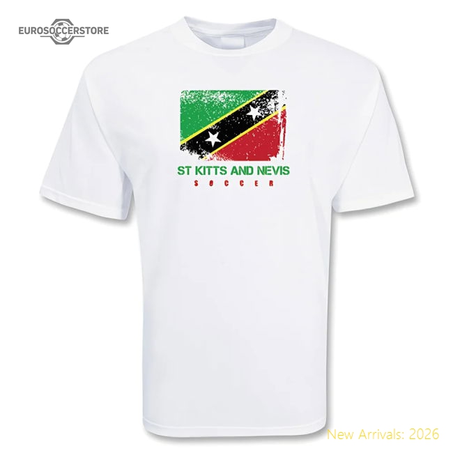 St Kitts And Nevis Soccer T-shirt-Vantage Point Soccer