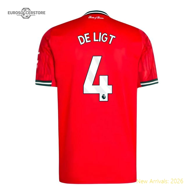 2025-2026 Man Utd Home Shirt (De Ligt 4)-Vantage Point Soccer
