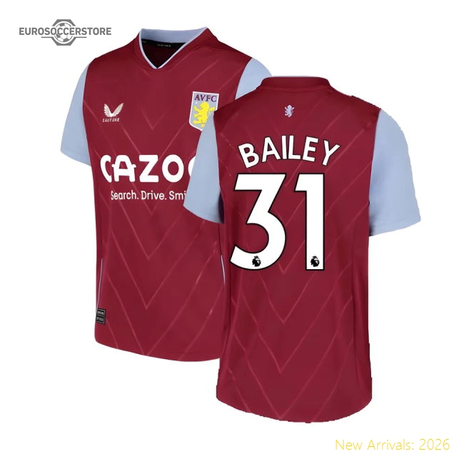 2022-2023 Aston Villa Home Shirt (Kids) (BAILEY 31)-Vantage Point Soccer