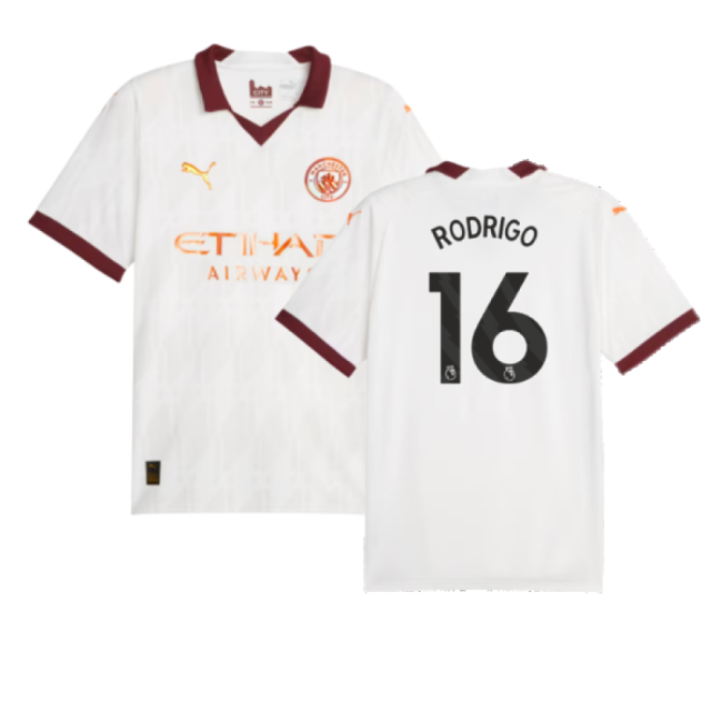 2023-2024 Man City Away Shirt (RODRIGO 16)-Vantage Point Soccer