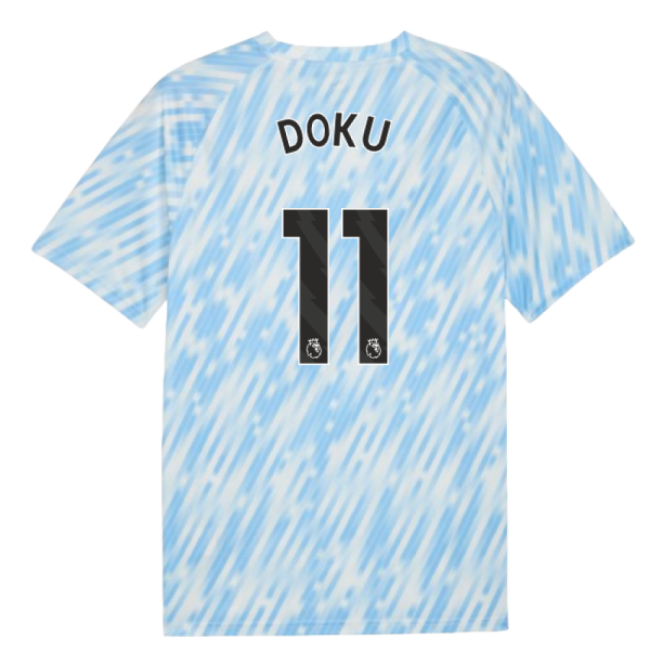 2025-2026 Man City Warm Up Jersey (Silver Sky) (Doku 11)-Vantage Point Soccer